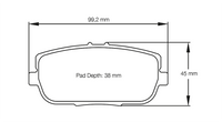 Thumbnail for Pagid Racing Brake Pads No. 8077 (Rear)
