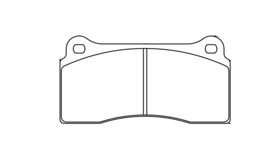 Pagid Racing 1287 Brake Pads Shape Image