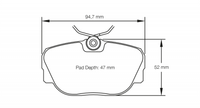 Thumbnail for Pagid Racing Brake Pads No. 1544 - Discovery Parts