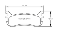 Thumbnail for Pagid Racing Brake Pads No. 8129 - Discovery Parts