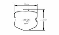 Thumbnail for Pagid Racing Brake Pads No. 8240 Rear - Discovery Parts