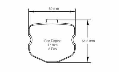 Pagid Racing Brake Pads No. 8240 Rear - Discovery Parts