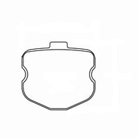 Thumbnail for Technical drawing of a Pagid 8240USA Rear brake pad with dimensions labeled