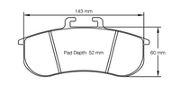 Thumbnail for Pagid Racing Brake Pads No. 8197 (Front)