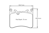 Thumbnail for Pagid Racing Brake Pads No. 8270 (Rear) | Ceramic Brakes