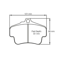 Thumbnail for Pagid Racing Brake Pads No. 2405 (Rear)