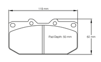 Thumbnail for Pagid Racing Brake Pads No. 1406 (Front)
