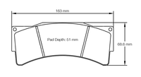 Thumbnail for Pagid Racing Brake Pads No. 8233 (Front)