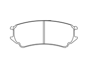 Thumbnail for Technical drawing of a Pagid 8242 brake pad with dimensions Image