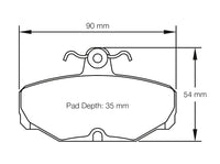 Thumbnail for Technical drawing of Pagid 1163 brake pad with dimensions labeled