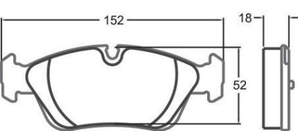 PFC Brake Pads 0558.08.18.44 - Competition MotorsportPFC Brake Pads 0558.11.18.44 Pad Shape Image