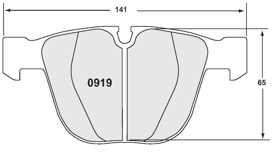 PFC Brake Pads 0919.XX.16.44 - Competition MotorsportPFC Brake Pad Shape 0919.11.16.44 Image