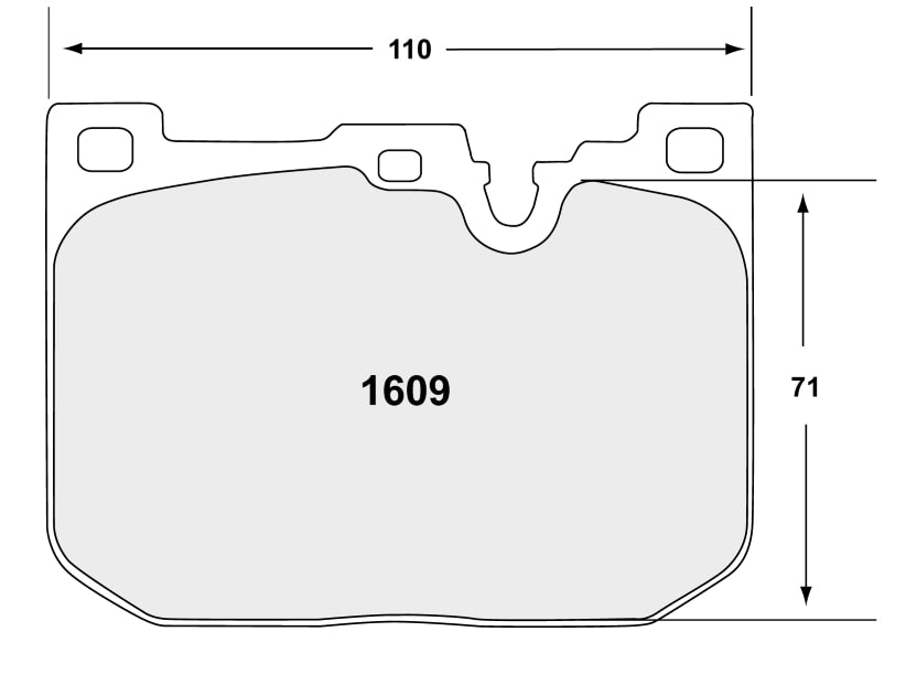 PFC Brake Pads 1609.08.17.44 Pad Shape Image