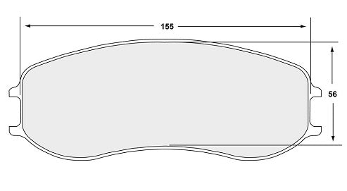 PFC Brake Pads 7968.XX.28.44 - Competition MotorsportPerformance Friction PFC Brake Pads 7968.15.28.44 Pad Shape Image