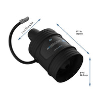Thumbnail for Chillout Systems Revolution 3-Inch Blower side profile with duct fitting dimensions