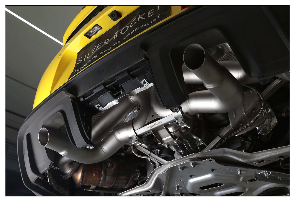 SilverRocket Titanium Ultralight Race Pipe for Porsche GT4 RS