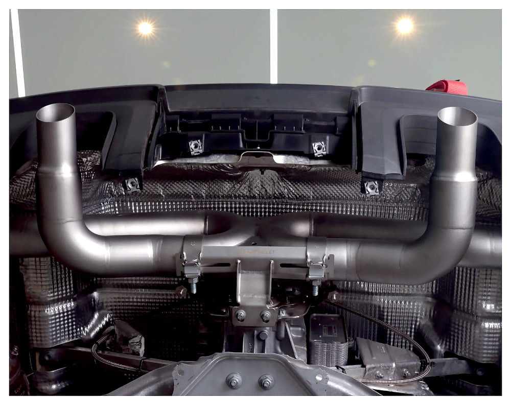 SilverRocket Titanium Ultralight Race Pipe for Porsche GT4 RS