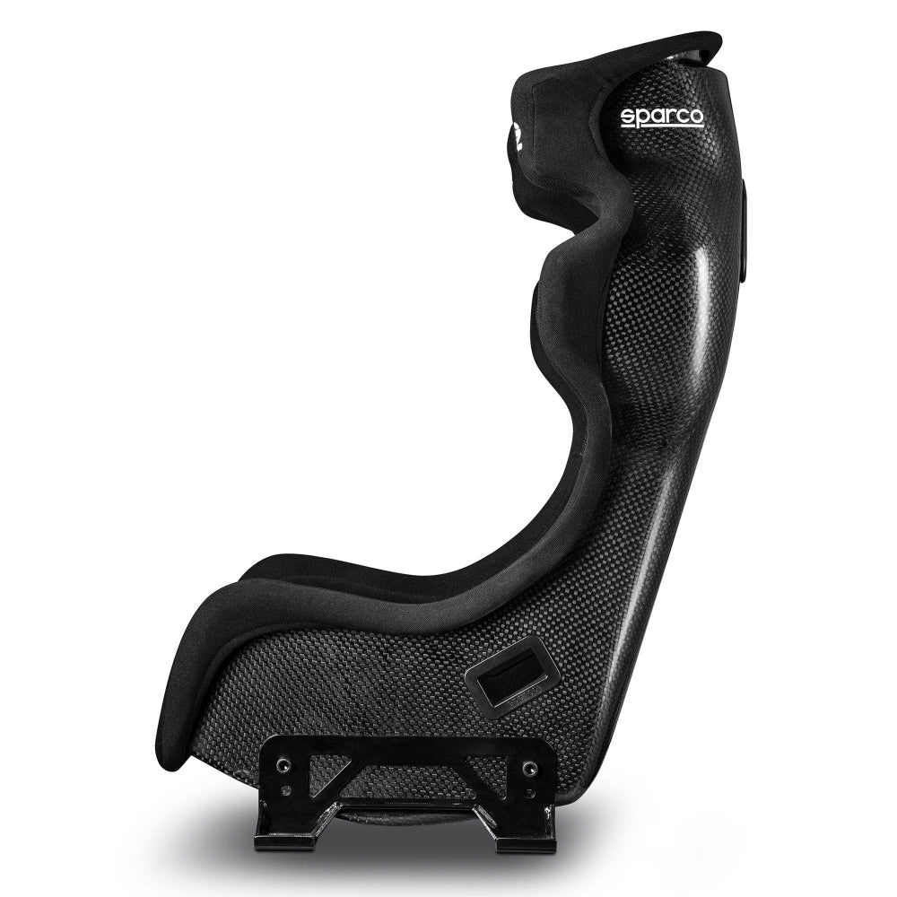Sparco ADV Prime Carbon Racing Seat side profile showing carbon shell