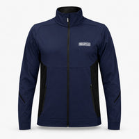 Thumbnail for Sparco full zip jacket in black and blue with front zipper and Sparco chest logo