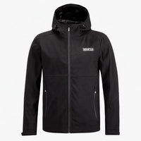 Thumbnail for Sparco Hooded Softshell Jacket black front view