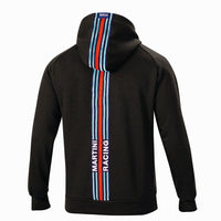 Thumbnail for Black hoodie with Martini Racing logo and stripes on a white background