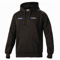 Thumbnail for Black hoodie with logos on a white background