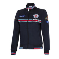 Thumbnail for Sparco Martini Racing Lady Zip Sweatshirt navy front view, white background