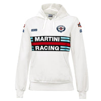 Thumbnail for White hoodie with Martini Racing logo on a white background