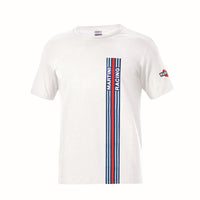 Thumbnail for White t-shirt with Martini Racing logo and stripes on a white background