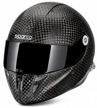Thumbnail for Sparco Prime RF-10 Supercarbon FIA 8860-2018 racing helmet with carbon fiber shell and dark smoke visor