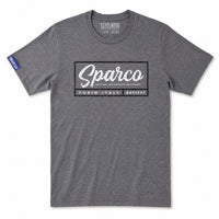 Thumbnail for Sparco Script Tee grey front view with vintage motorsport logo