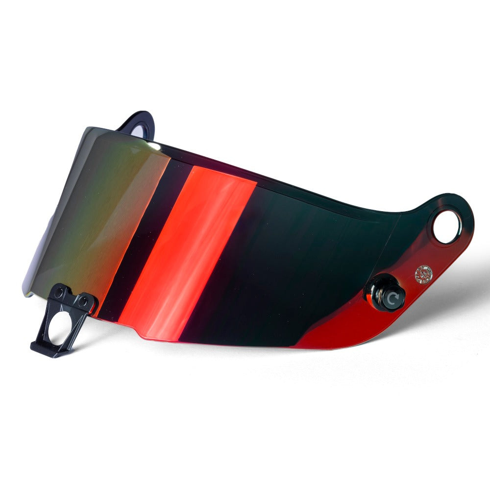 Sparco Stealth RF helmet shield with red Spectrum coating for bold style and enhanced sun protection