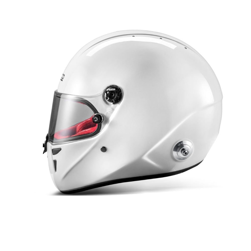 parco Stealth RF SA2025 white racing helmet left side profile