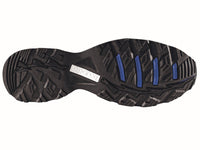 Thumbnail for Black and blue sole of a shoe with a brand logo on a white background