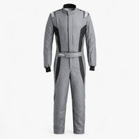 Thumbnail for Sparco Victory Pro boot cuff racing suit grey and black front view