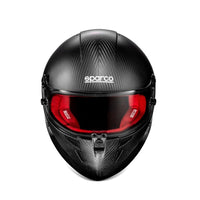 Thumbnail for Sparco Stealth RF Carbon racing helmet front view with clear visor
