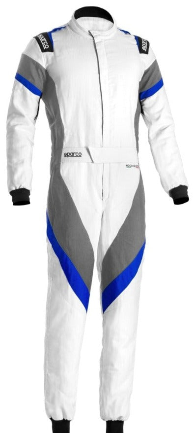  SPARCO VICTORY RACE SUIT WHITE /  BLUE FRONT IMAGE