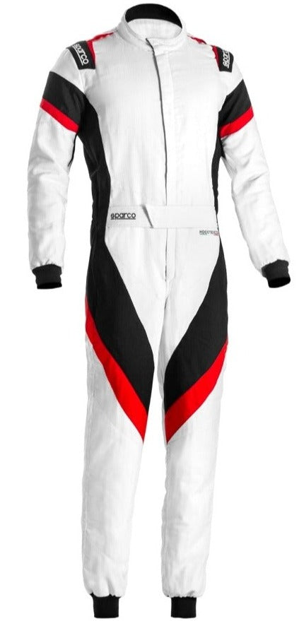 SPARCO VICTORY 2.0 RACE SUIT WHITE / RED FRONT IMAGE