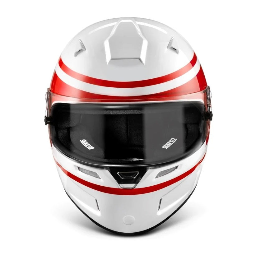 Top-Down View of Sparco Air Pro RF-5W 1977 Helmet SA2020 RED / WHITEImage
