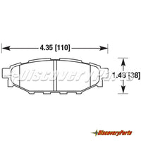 Thumbnail for Carbotech CT1114 Subaru Rear Brake Pad Set