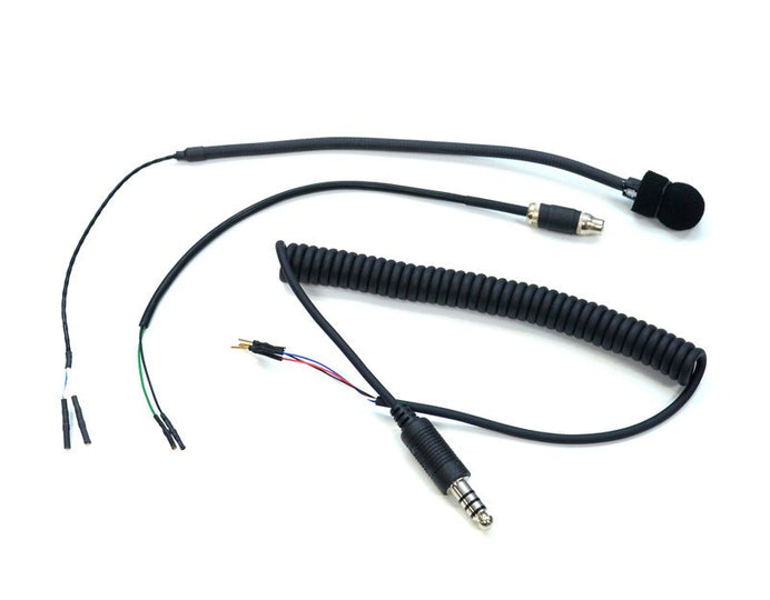 Rugged Radios NASCAR Helmet Kit With Coil Cord & Alpha Buds Earbuds – Double Earpiece, Noise Cancelling, Nexus 3-Pin, Universal Fit