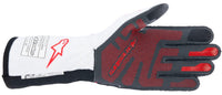 Thumbnail for Alpinestars Tech-1 ZX v4 Nomex Gloves White / Red Palm Image