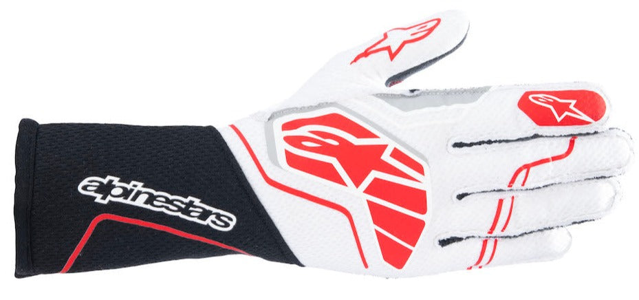 Alpinestars Tech-1 ZX v4 Nomex Gloves White / Red Image