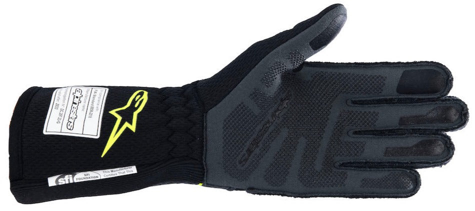 Alpinestars Tech-1 ZX v4 Nomex Gloves Black / Yellow Palm Image
