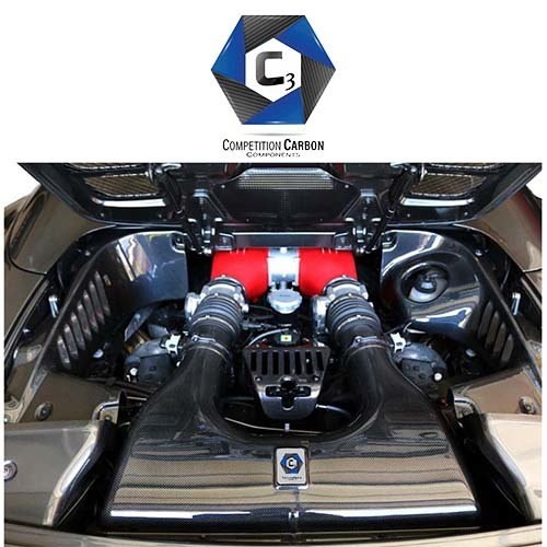 C3 Carbon Ferrari 458 Spider Engine Bay Complete Package