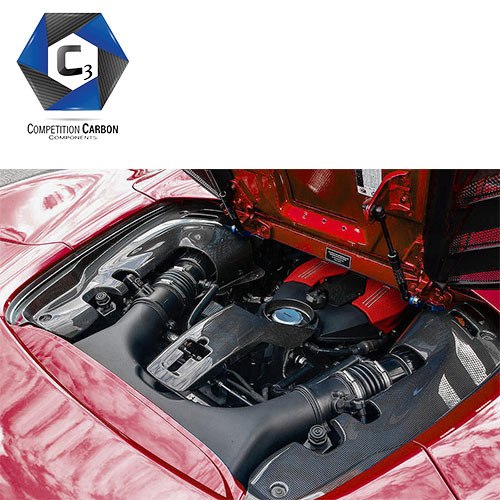 C3 Carbon Ferrari 488 Spider Carbon Fiber Engine Trim