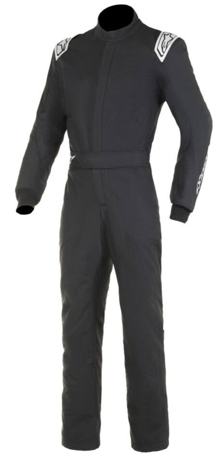 Alpinestars Vapor DRIVER Racing Suit SFI BLACK / WHITE FRONT IMAGE