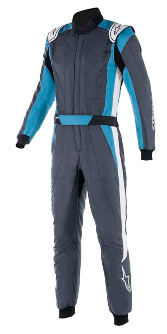 ALPINESTARS GP PRO COMP V2 BLUE / SILVER FRONT IMAGE RACE SUIT