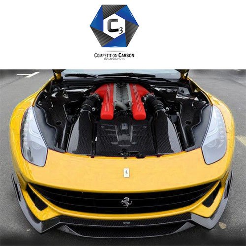 C3 Carbon Ferrari F12 Carbon Fiber Complete Engine Bay
