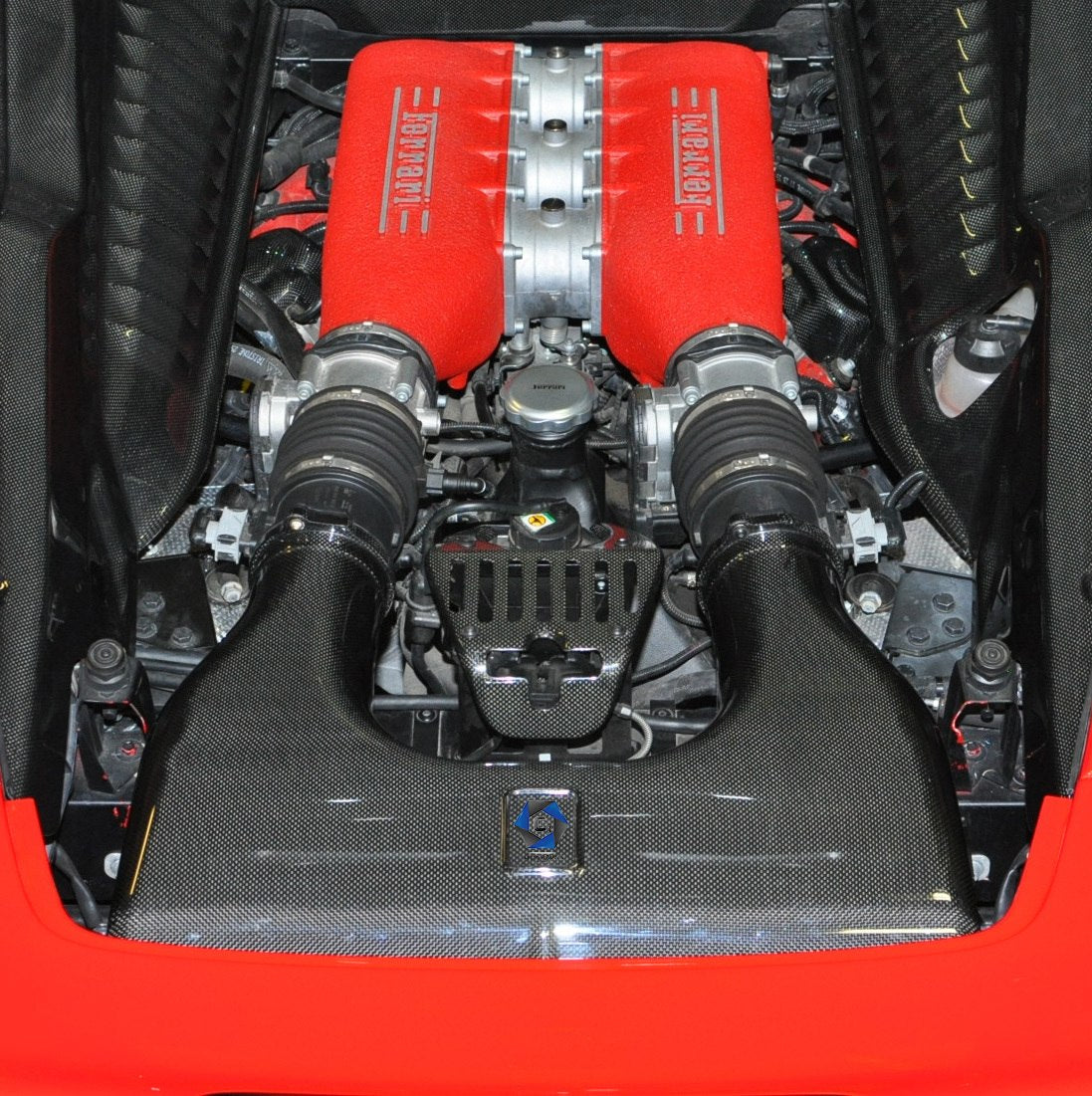 C3 Carbon Ferrari 458 Carbon Fiber Bonnet Latch Cover